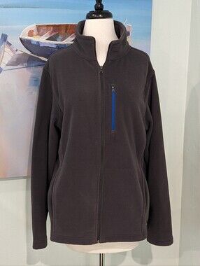 Tek Gear Charcoal Full-Zip Fleece Jacket